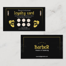 Black Gold Barbershop Treue-Stempelkarte