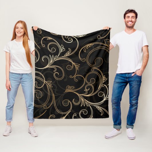 Black Gold Baroque Fleece Blanket (Beispiel)