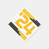 Black & Gold Bars Class of '24 Grad Party Serviette (Ecke)