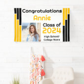 Black & Gold Bars Ein Foto Abschluss Banner (Insitu)