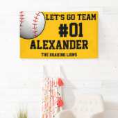 Black Gold Baseball Team Spirit Banner (Insitu)