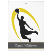 Black Gold Basketball Personalisiert Klemmbrett (Rückseite)
