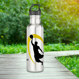 Black Gold Basketball Personalisiert Trinkflasche