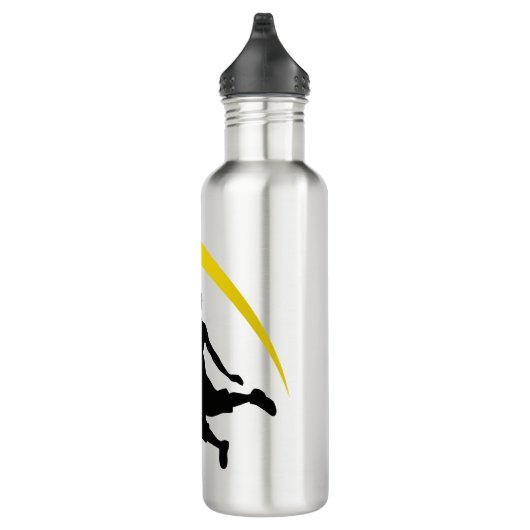 Black Gold Basketball Personalisiert Trinkflasche (Rechts)