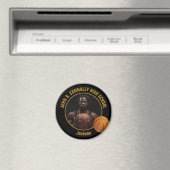 Black Gold Basketball Player Photo Magnet (In Situ (Geschirrspüler))