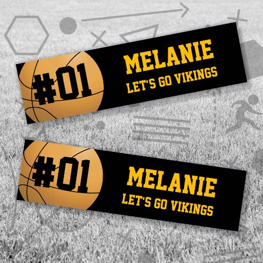 Black Gold Basketball Team Autoaufkleber