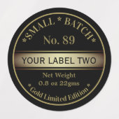 Black Gold Beauty-Produkt Etiketten (Design 2)