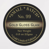Black Gold Beauty-Produkt Etiketten (Design 1)