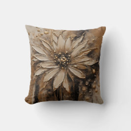 Black Gold Beige Floral Kissen