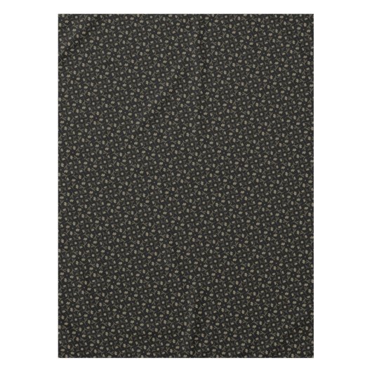 Black Gold Beige Liberty Blumenmuster Elegant Tischdecke (Vorderseite)