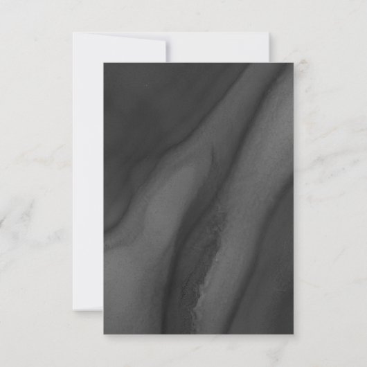 Black & Gold Beileid Memory dank Karte (Rückseite)