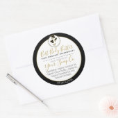 Black & Gold Berries Scrub oder Body Butter Label Runder Aufkleber (Umschlag)