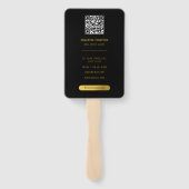 Black & Gold Berufliches Foto Real Anwesen Agent Fächer (Rückseite)