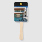 Black & Gold Berufliches Foto Real Anwesen Agent Fächer (Vorderseite)