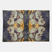 Black Gold Birds Muster Rustikale Küchentücher (Horizontal)
