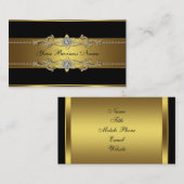 Black Gold Black Business Cards Visitenkarte (Vorne/Hinten)