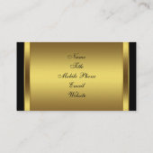 Black Gold Black Business Cards Visitenkarte (Rückseite)
