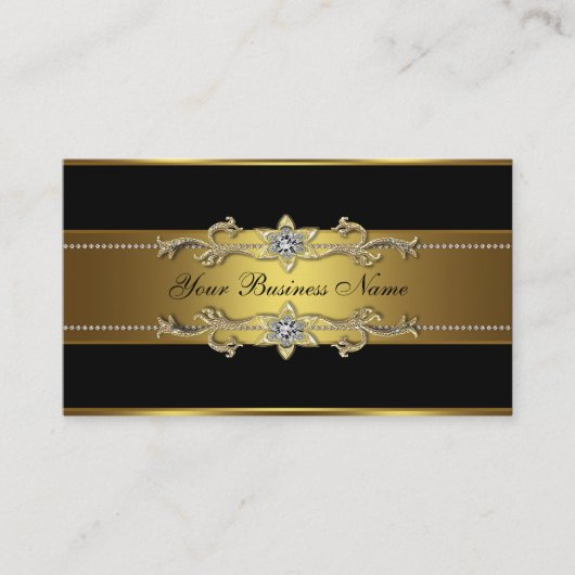 Black Gold Black Business Cards Visitenkarte (Vorderseite)