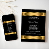 Black Gold Black Corporate Party Event Einladung