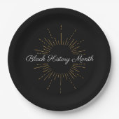 Black & Gold Black History Monat Pappteller (Vorderseite)