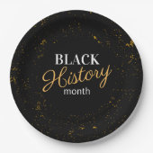 Black & Gold Black History Monat Pappteller (Vorderseite)