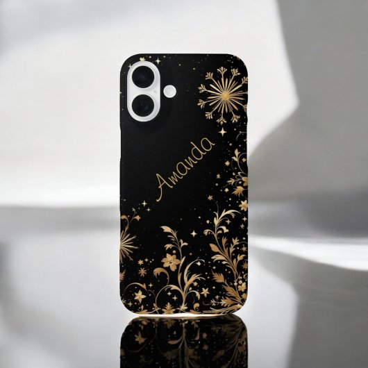 Black Gold Bloom Case-Mate iPhone Hülle