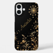 Black Gold Bloom Case-Mate iPhone Hülle (Rückseite)
