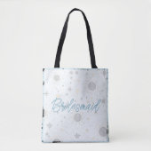 Black Gold Blue Celestial Bridesmaid Tasche (Vorderseite)