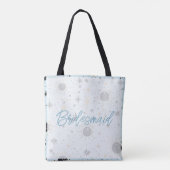 Black Gold Blue Celestial Bridesmaid Tasche (Rückseite)
