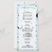 Black Gold Blue Celestial Wedding Program (Rückseite)