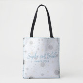 Black Gold Blue Celestial Wedding Tasche (Vorderseite)
