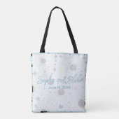 Black Gold Blue Celestial Wedding Tasche (Rückseite)