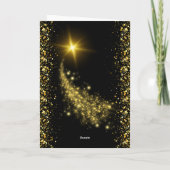 Black Gold Blue Gemstone Floral Happy Jubiläum Dankeskarte (Rückseite)