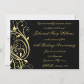 Black Gold Blüh 50 Jahre alt Einladung (Rückseite)