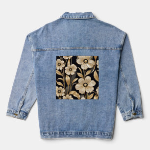 Black Gold Blume Denim Jacket Jeansjacke