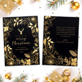 Black Gold Botanical Festive Stilvolle Weihnachten