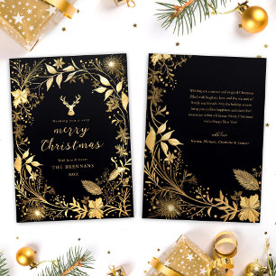 Black Gold Botanical Festive Stilvolle Weihnachten