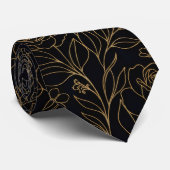 Black Gold Botanical  Krawatte (Gerollt)