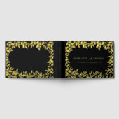 Black gold botanical wedding gästebuch (Voll)