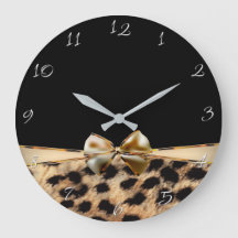 Black & Gold Bow Leopard Cheetah Animal Print