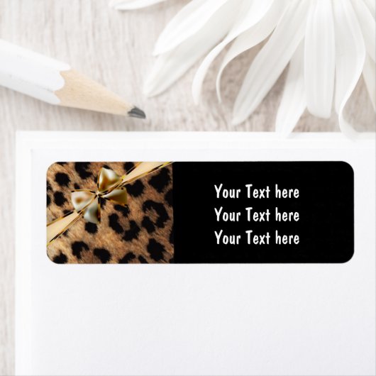 Black & Gold Bow Leopard Cheetah Glam Party (Insitu)