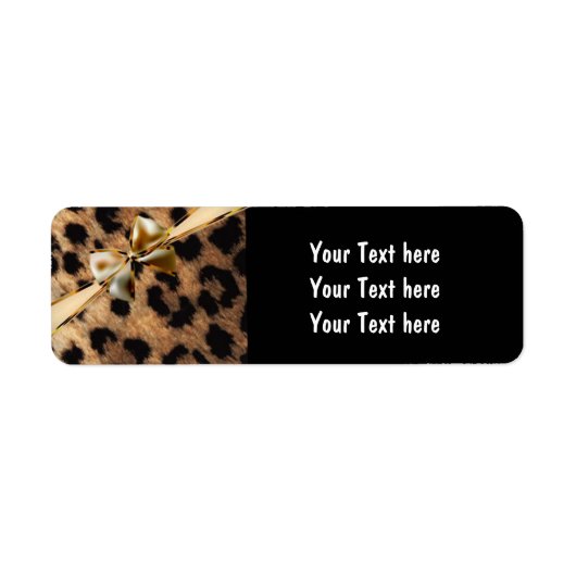 Black & Gold Bow Leopard Cheetah Glam Party (Vorne)
