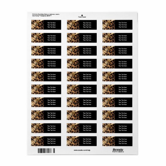 Black & Gold Bow Leopard Cheetah Glam Party (Vorne)