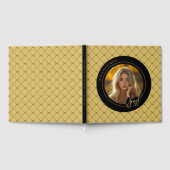 Black Gold Bows Elegantes Modernes Foto Grad Gästebuch (Voll)