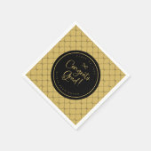 Black Gold Bows Glückwunschs Grad Graduierungspart Serviette (Ecke)