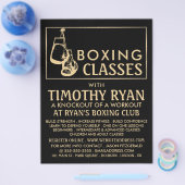 Black & Gold Boxhandschuhe, Boxklassenwerbung Flyer (Einzeln)