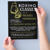 Black & Gold Boxhandschuhe, Boxklassenwerbung Flyer (Hand)