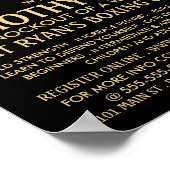 Black & Gold Boxhandschuhe, Boxklassenwerbung Poster (Ecke)