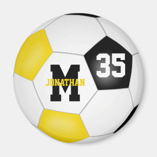black gold boys girls soccer team colors magnet