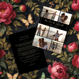 Black Gold Branches Chic Collage 6 Fotos Hochzeit